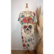 Robe lurex calavera tête de mort grande taille