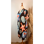 Robe viscose imprimé marin grande taille