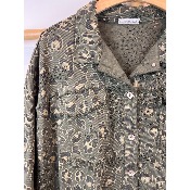 Veste léopard broderie anglaise effilochée grande taille