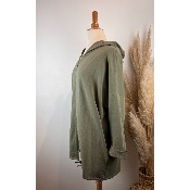 Veste sweat capuche dos tête de mort strass