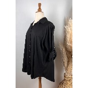 Chemise en coton unie grande taille