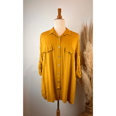 Chemise unie coton & tencel grande taille