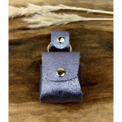 Etui coque Airpods en cuir métallisé 