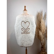 Veste gilet sans manches Amour Grande Taille