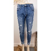 Jean bleu effet us bohme 7/8me grande taille