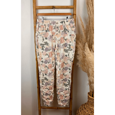 Pantalon à fleurs roses Karostar du 38 au 48
