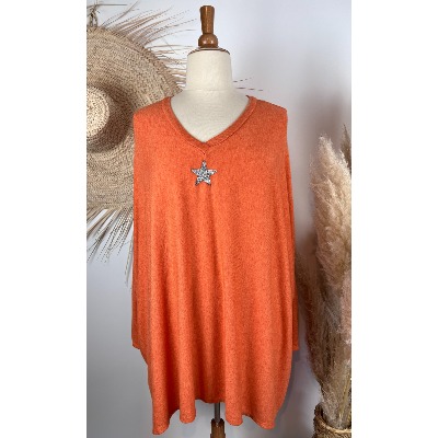 Pull étoile oversize bohème grande taille 58 / 60