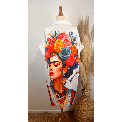 Robe chemise / kimono Frida grande taille
