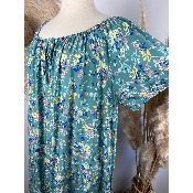 Robe bohème liberty manches courtes grande taille