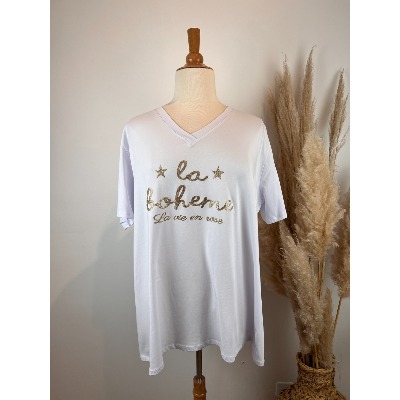 T-shirt coton "La Bohème" grande taille