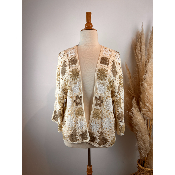 Veste boléro crochet en coton grande taille