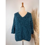 Pull uni maille mousseuse grande taille 