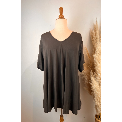Tunique fluide unie viscose grande taille