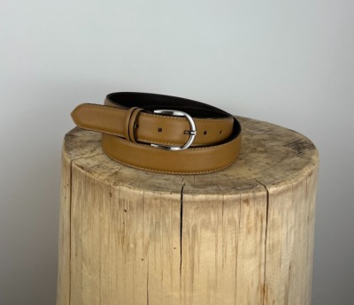 Ceinture en cuir camel