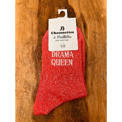 Chaussettes pailletées "drama queen" 36 - 42