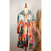 Imperméable coupe-vent  paysage coloré grande taille