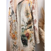 Manteau en suédine imprimée girafe