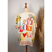 Pull manches courtes inspiration Frida grande taille