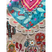 Robe bohème kimono tête de mort cactus grande taille