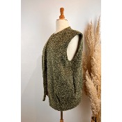 Veste sans manches duveteuse grande taille