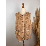 Veste sans manches sherpa attrape-rêves grande taille