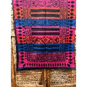 Echarpe ethnique multicolore laine