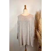 Pull fin col rond grande taille oversize 56/58