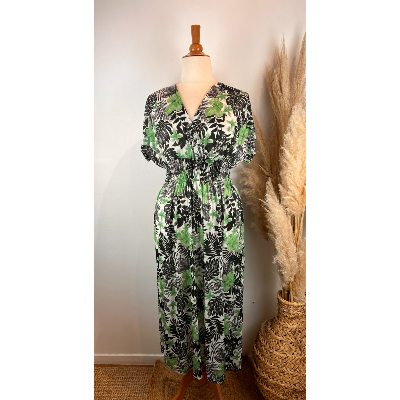 Robe longue magique fleurie grande taille 38/40 au 50/52