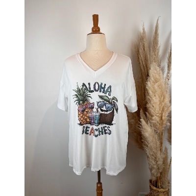 T-shirt en coton Aloha grande Taille