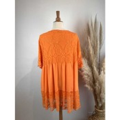 Tunique bohème dentelle & crochet grande taille