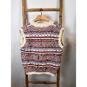 Pull sans manches multicolore 