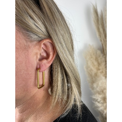 Boucles d'oreilles "le maillon" en acier