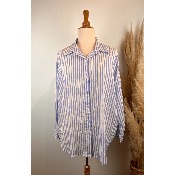 Chemise légère rayée bohème grande taille