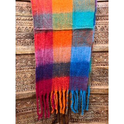Echarpe multicolore laine