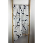 Foulard fin tye & die bleu gris