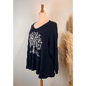 Pull arbre de vie strass grande taille