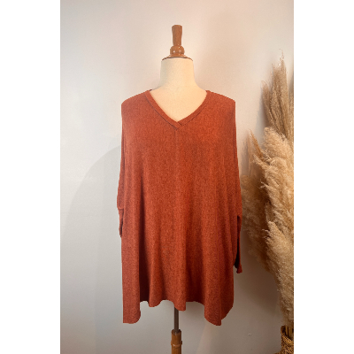 Pull uni oversize grande taille du 52/54 au 58/60