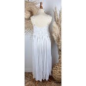 Robe longue bohème bretelles crochet grande taille