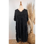 Robe bohème dentelle doublée grande taille 52 - 56