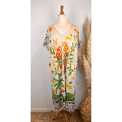 Robe longue lurex perroquets Matisse grande taille