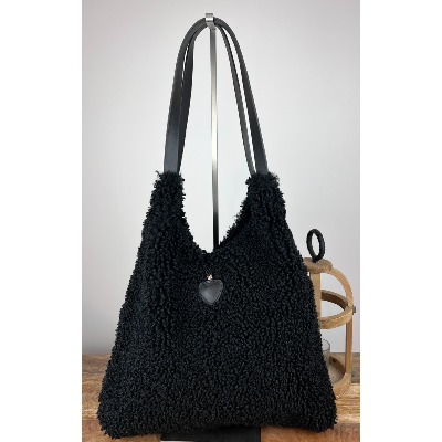 Sac cuir et bouclette bohème