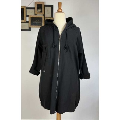 Veste mi-longue en sweat - noir - 46 48