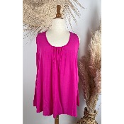 Débardeur tunique papillon dos crochet bohème grande taille