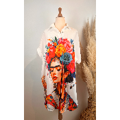 Robe chemise / kimono Frida grande taille