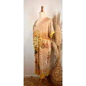 Robe longue lurex visage papillons grande taille