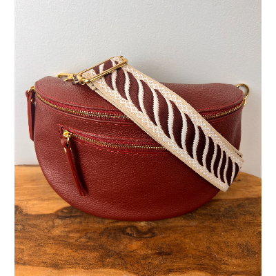 Sac banane cuir grainé moyen modèle