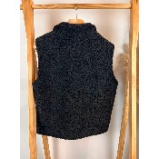 Veste sans manches sherpa poches poitrine