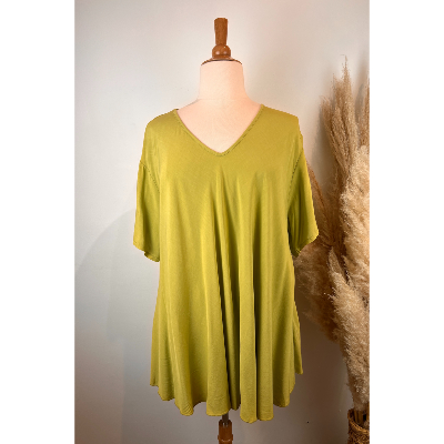 Tunique fluide unie viscose grande taille