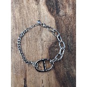 Bracelet gros maillon ancre acier inoxydable