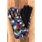 Gants chauds fils de laine brodés tactiles